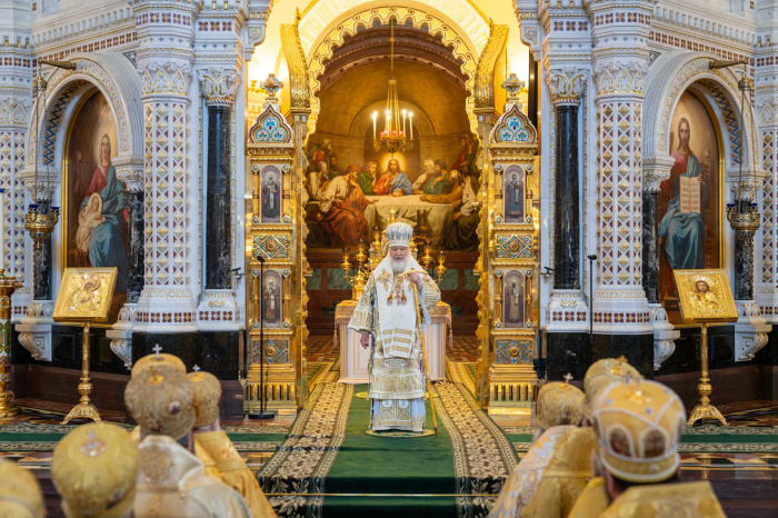 Патриаршее богослужение в Храме Христа Спасителя