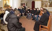 Студенты Гидрометеорологического техникума Балашихи в храме Новомучеников и исповедников Церкви Русской