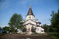 Архиерейское богослужение в Ксениевском храме деревни Медвежьи Озёра