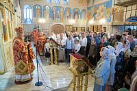 Архиерейское богослужение в Ксениевском храме деревни Медвежьи Озёра