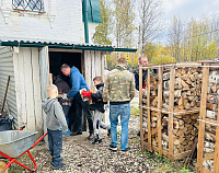 Посещение Троицкого храма деревни Аверкиево спортсменами Федерации единоборств