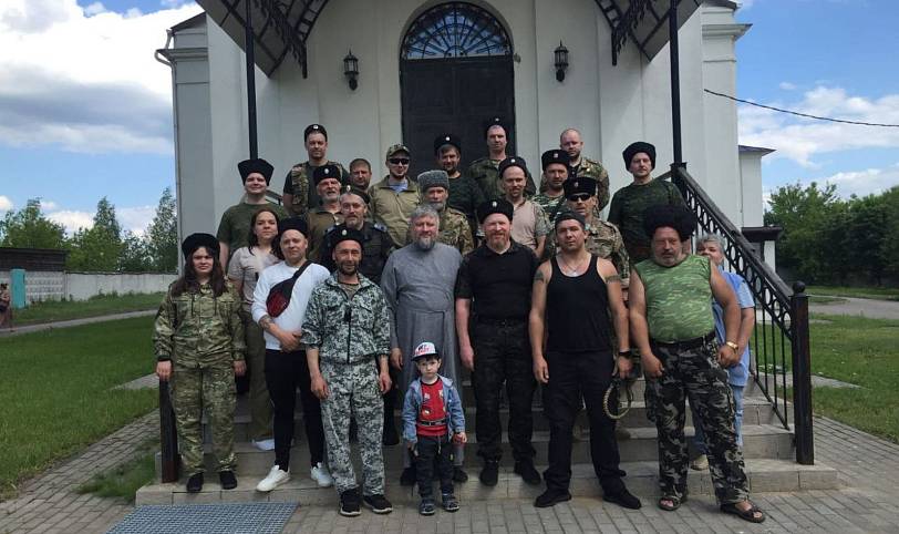 Встреча с казаками в Знаменском храме города Щёлково