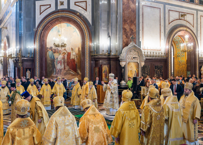 Патриаршее богослужение в Храме Христа Спасителя
