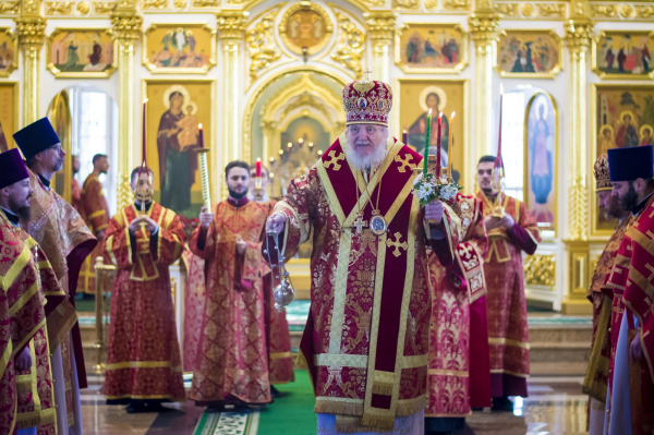 Архиерейское богослужение в Троицком храме села Шарапово