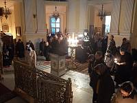 Чтение Великого покаянного канона преподобного Андрея Критского в Преображенском кафедральном соборе Балашихи