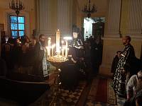 Чтение Великого покаянного канона преподобного Андрея Критского в Преображенском кафедральном соборе Балашихи