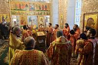 Архиерейское богослужение в Покровском храме деревни Пашнево 