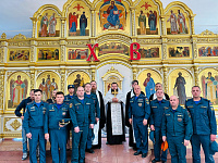 Молебен для сотрудников МЧС и спасателей в Павловском Посаде