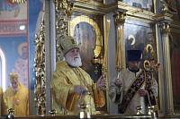 Соборное служение Божественной литургии архиереями Московской митрополии в Богоявленском соборе города Ногинска