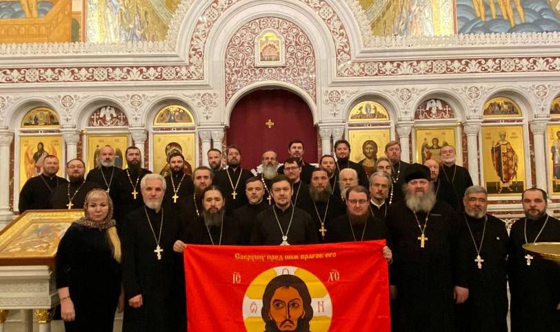 Встреча духовенства в дивизии имени Дзержинского