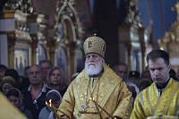 Соборное служение Божественной литургии архиереями Московской митрополии в Богоявленском соборе города Ногинска