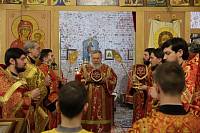 Архиерейское богослужение в Покровском храме деревни Пашнево 