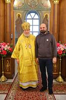 Архиерейское богослужение в Троицком храме Дрезны 