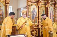 Архиерейское богослужение в Покровском храме села Пустоша