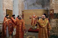 Архиерейское богослужение в Покровском храме деревни Пашнево 