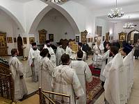 Архиерейское богослужение в Троицком храме Реутова 