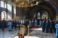 Сотрудники МЧС в Богоявленском соборе Ногинска