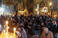 Чтение Великого покаянного канона преподобного Андрея Критского в Богородицерождественском соборе г. Орехово-Зуево 