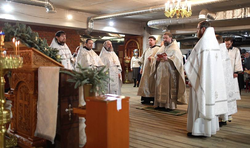 Соборное богослужение в Вознесенском храме Электростали