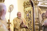 Архиерейское богослужение в Богоявленском храме села Бисерово 