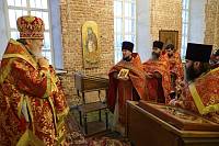 Архиерейское богослужение в Покровском храме деревни Пашнево 